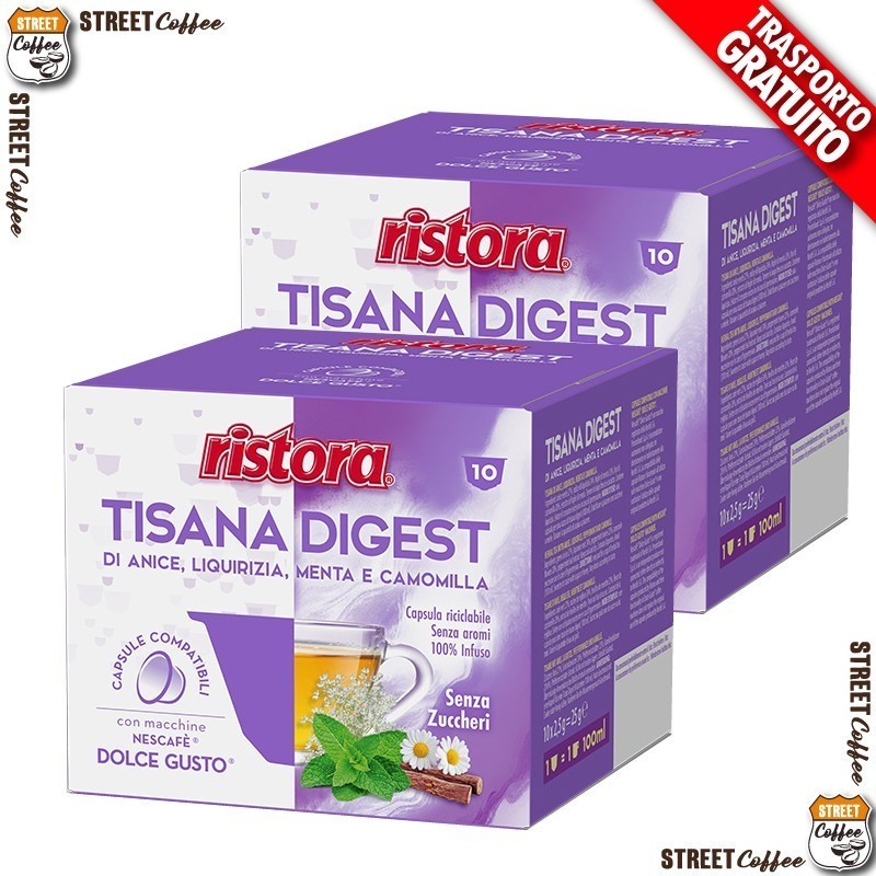 10 Cápsulas De Infusión Digest Ristora Compatibles Con Nescafè Dolce Gusto