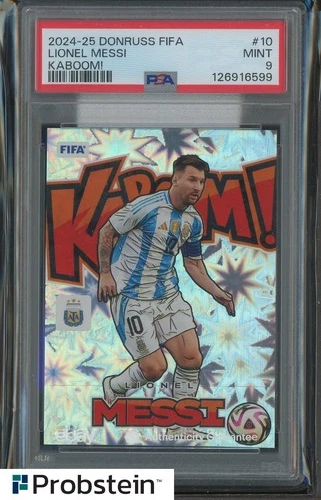 2024-25 Panini Donruss Fifa Soccer KABOOM! #10 Lionel Messi SSP CASE HIT PSA 9