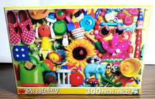 PUZZLEBUG 300 PIECE JIGSAW PUZZLE - FUN WITH TOYS COLLAGE - COMPLETE