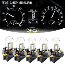 5pcs White T10 168 194 Led Bulbs Instrument Gauge Cluster Dash Lights W Sockets 5pcs White T10 168 194 Led Bulbs Instrument Gauge Cluster Dash Lights W Sockets