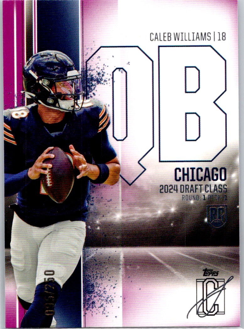 2024 Topps Signature Class Magenta #84 Caleb Williams #/250 Rookie Chicago Bears