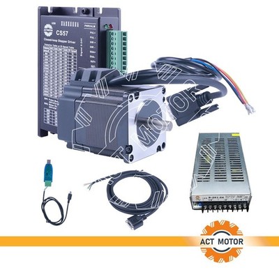 1Axis 156oz.in NEMA23 Closed Loop Stepper Motor 4A Schrittmotor& Driver CS57 Kit