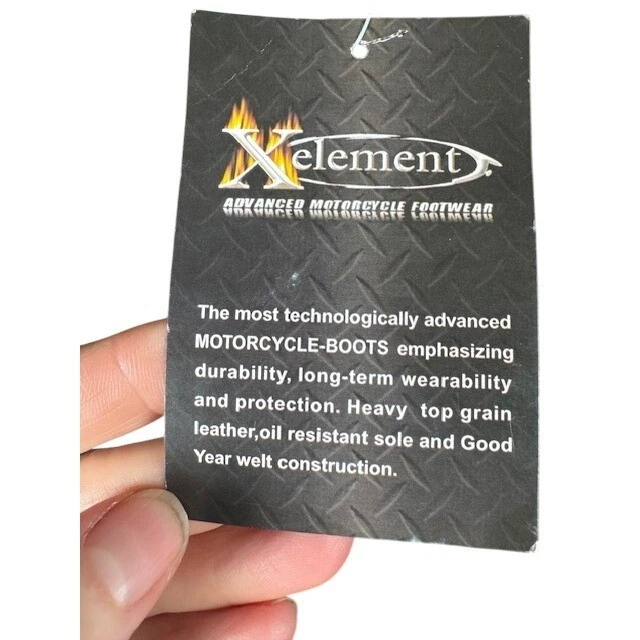 NUEVO CON ETIQUETAS Xelement Mujeres Cuero Marrón Botas de Motocicleta Cremallera Lateral Con Cordones Talla 7.5 Foto 3 de 4