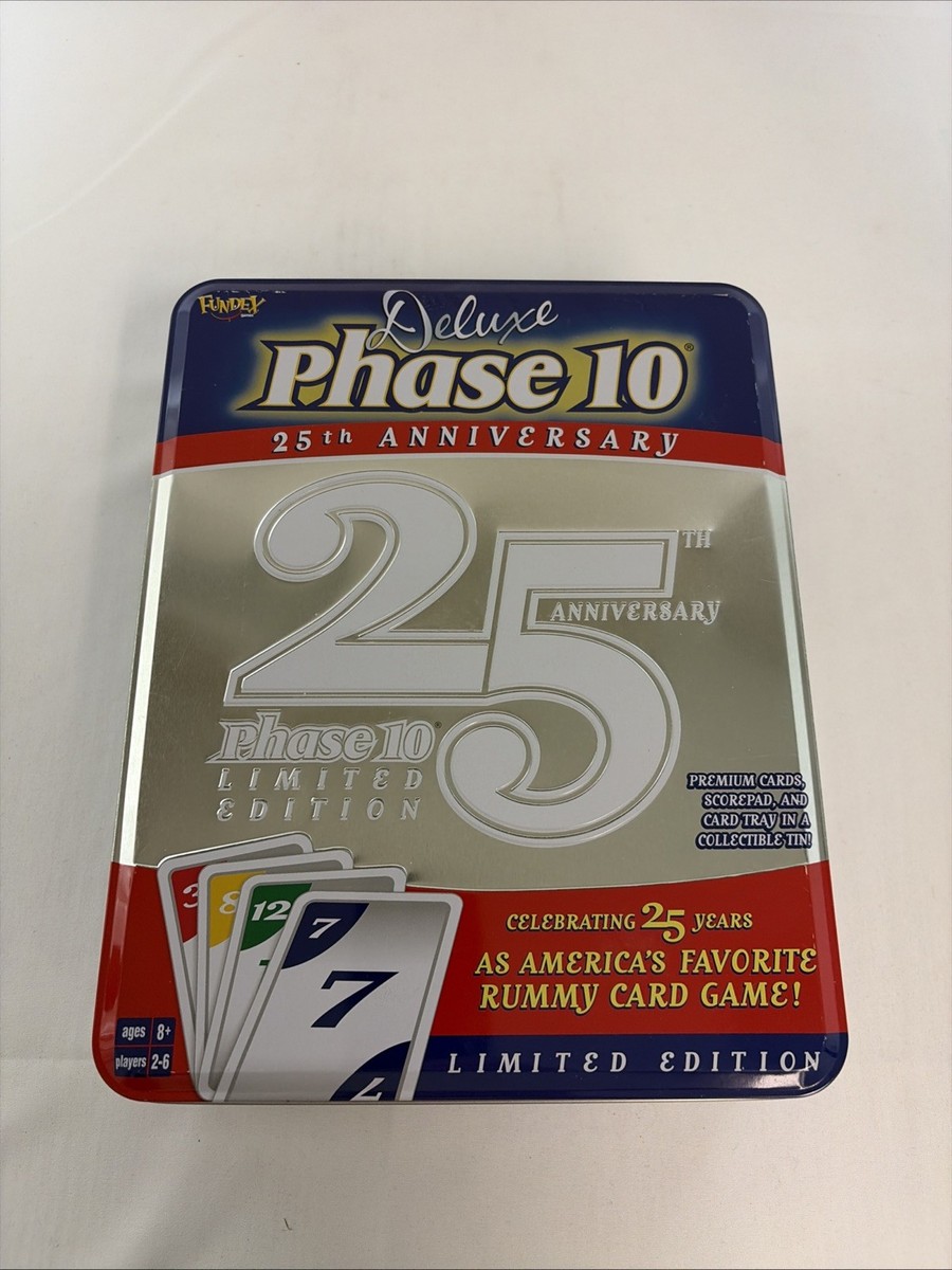 Deluxe Phase 10 25th Anniversary Metal Tin Limited Edition Rummy