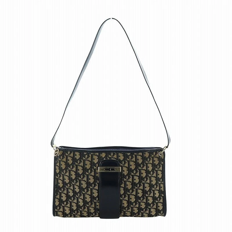 Christian Dior sac à bandoulière vintage une trotteur motif total CD quincaillerie dorée