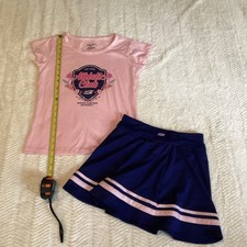 Little Girl Sketchers Sport Skort/shirt Athletic Club Matching Outfit Sz Medium