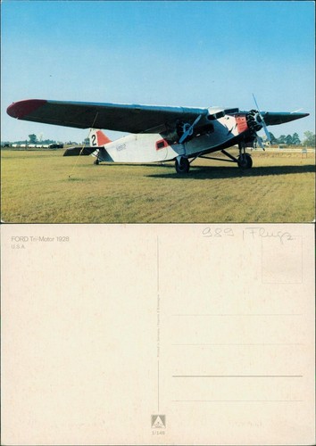 FORD Tri-Motor 1928 Historisches Flugzeug Motiv-AK Airplane 1975