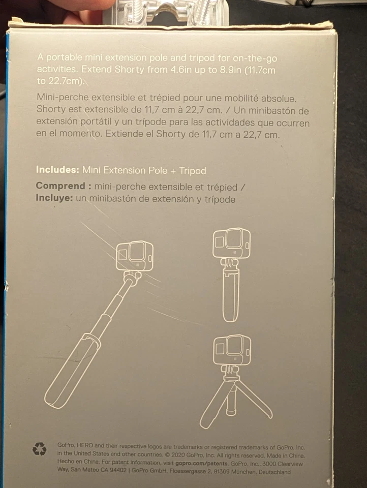 GoPro Shorty Mini Extension Pole Compatible with All GoPro Cameras - Black - Image 2 of 4