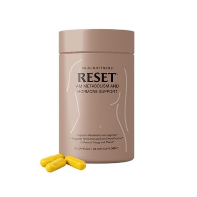 Paulina FITNESS Reset AM Metabolism and Hormone 90 Count (Pack of 1), Yellow 