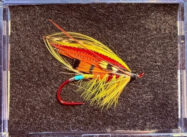 【希少】クラシック サーモンフライ 額装「Parson No.5」M.Rogan Orange Parson Classic Married-Wing Salmon Fly | eBay