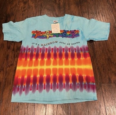 VTG Grateful Dead - 'Rainbow Full Of Sound' 1989 Tie-Dye T-shirt Medium NWT