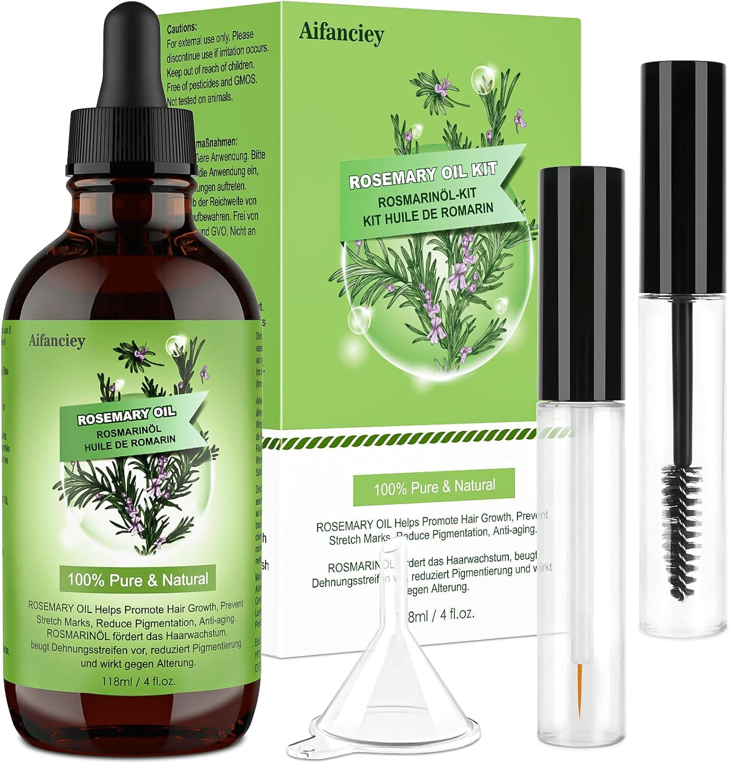 Olio di Rosmarino per Capelli Crescita 118ML | Trattamento Rinforzante