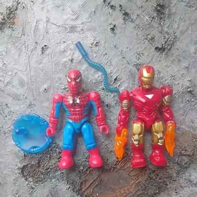 Mega Bloks Marvel Series 1 Spider-Man and Iron man Action Figures Loose