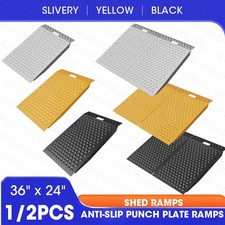 1/2PCS 36"x24" Shed Ramps Anti-Slip Punch Plate Ramps for ATV Motorcycles 3Farbe