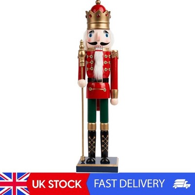Großer Holz Nussknacker Soldat Ornament 50 cm / 20'' traditionell Weihnachten