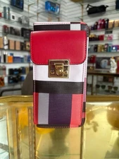 RED PLAID CELLPHONE POCKET WALLET