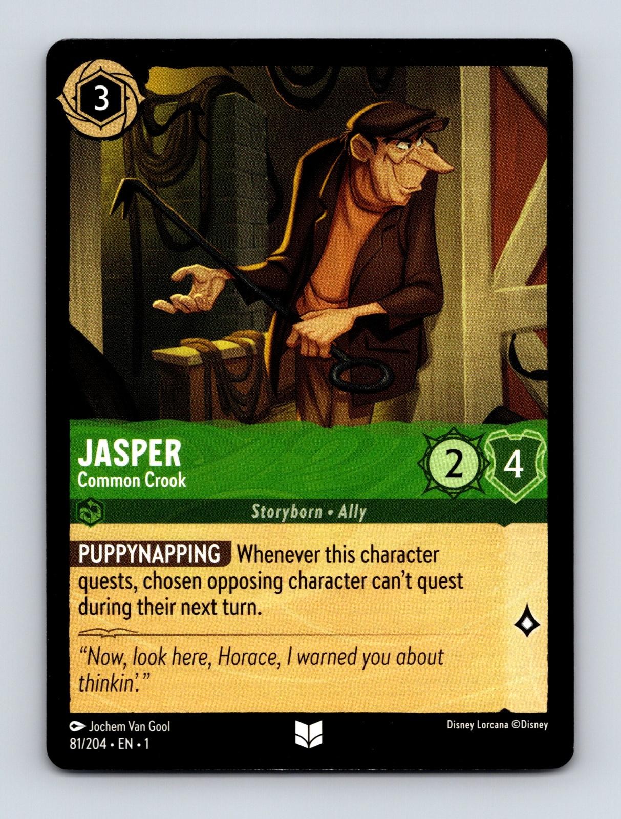 JASPER - COMMON CROOK 81/204 UNCOMMON THE FIRST CHAPTER LORCANA NM