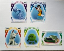 Topps Disney NEON 5 Card Lot Max,Chick Hicks, Sour Bill, Bolt, and Randall Boggs