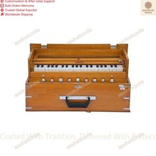 Bina Portable 42 Keys 2 Reed 9 Stopper Multi Bellow 3.5 Octave Harmonium With Ba