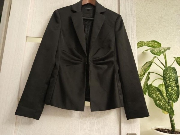 Women Laura Ashley Blazer Black Satin 40 / L / 48