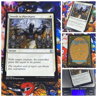 MTG Swords To Plowshares     NM Magic TCG Eternal Masters 2016 EMA OG Staple