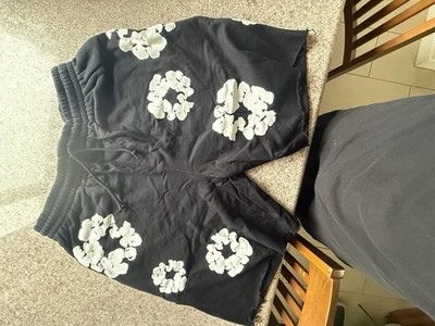Black Denim Tears The Cotton Wreath Shorts Sz L | eBay