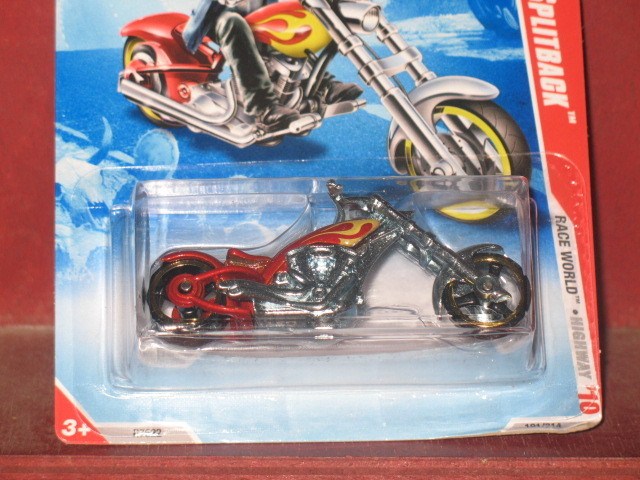 HOT WHEELS 10 HW RACE WORLD HIGHWAY #1 OCC SPLITBACK MOTORCYCLE HOTWHEELS  RED