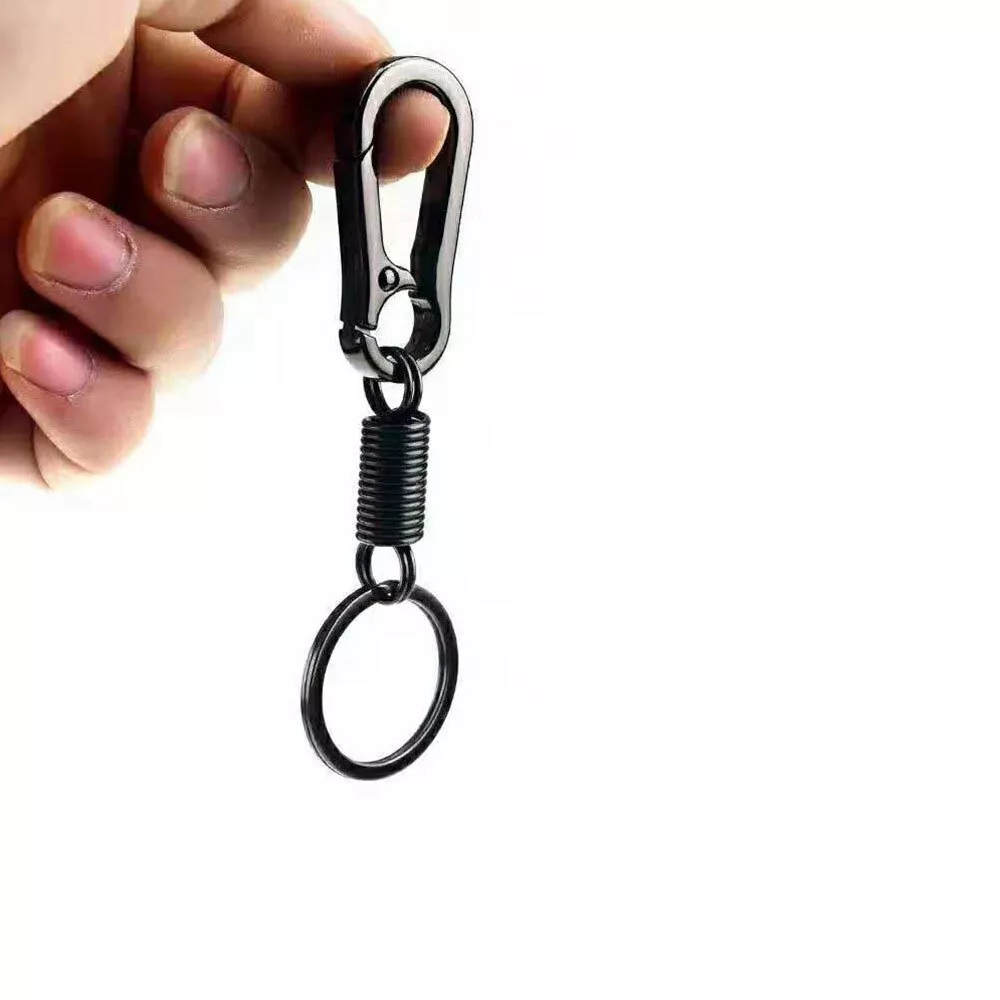 Metal Keychain Carabiner Clip Keyring Anti Lost Key Ring Chain Clips Hook  Holder