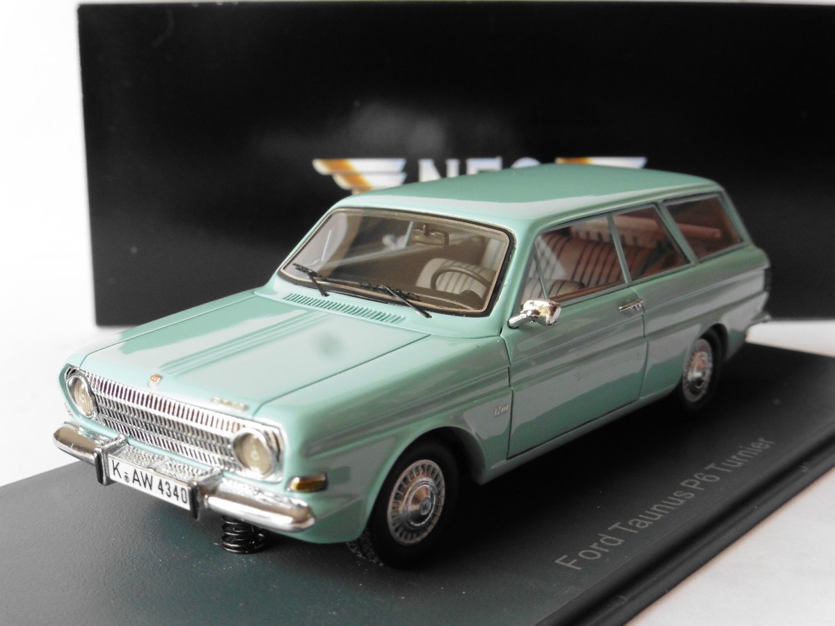 Ford Taunus 12M P6 Station Wagon Light Blue 1966 NEO 44340 1:43