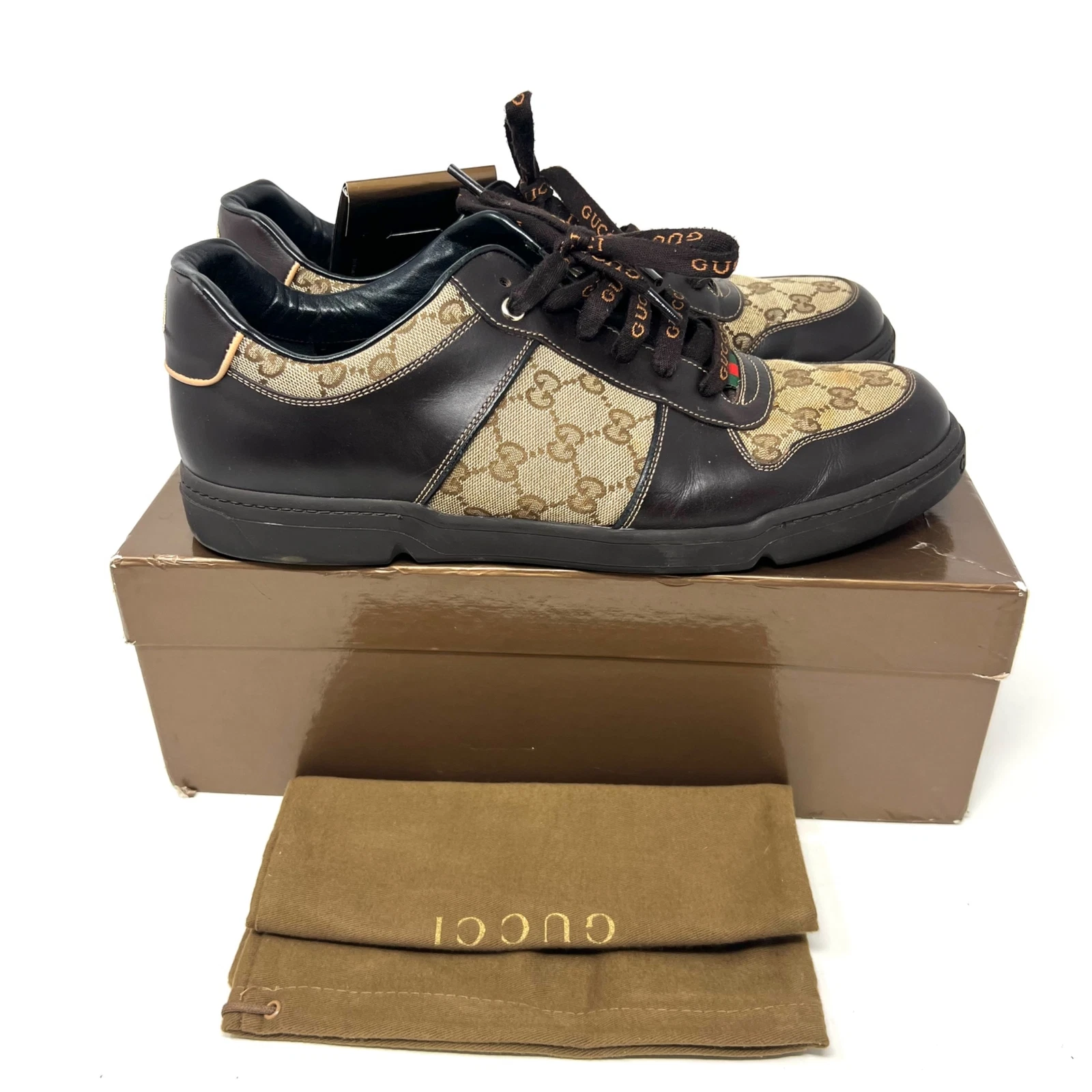 Baskets homme GUCCI noires Ace GG en relief taille 12 G