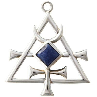 Mercurea Briar Edelstein Serie 925er Silber Sodalith Stein blau 40 x 35 mm