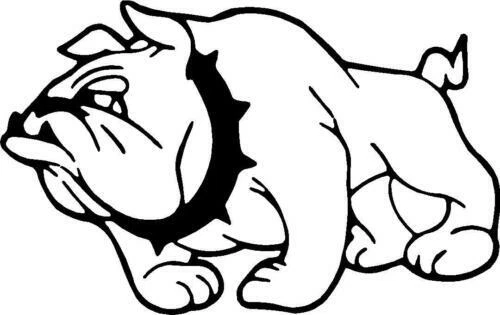 Bulldog Negro Perros y Cachorros Calcomanías decorativas y vinilo arte