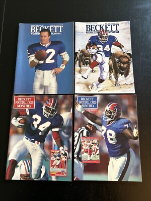 Buffalo Bills Beckett Football Card Monthly Lot Of 4 Issues Kelly Smith Thomas!