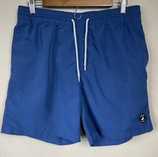 SURFCUZ Mens Swim Trunks Shorts Beach Shorts mesh lining pockets, sz L EUC