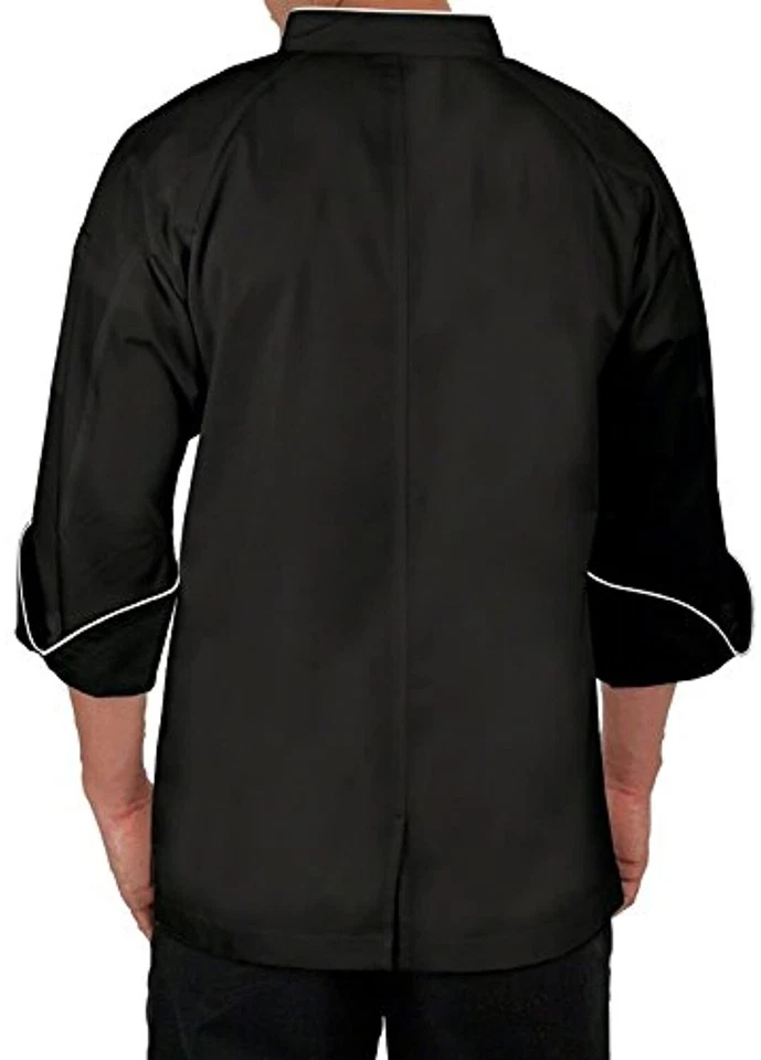Single Breast Chef Coat For Men PolyCotton Single Piping Chef Jacket Restaurant - Image 2 of 4