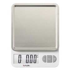 Taylor 11lb Digital Kitchen Scale and Food Scale with Removable Stainless Steel