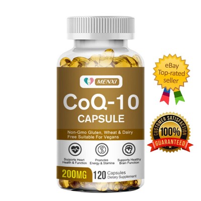 CoQ10 Ubiquinone High Absorption Q10 Coenzyme 200mg 120 Vegetarian Softgels Caps
