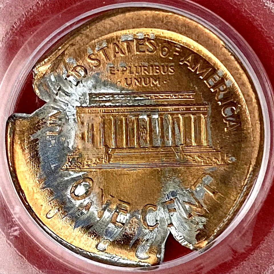 PCGS MS-66 RED! 1998 CENT MASSIVE BROADSTRIKE AND INDENT MATCHED SET-COIN #2 - Image 3 of 3