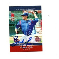 Brendon Little hand signed autograph 2018 Midwest League Top Prospect card c