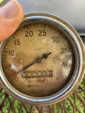 Stewart Warner 4500rpm Motor Miles Tachometer V-8 Curved Glass 3 Inch Cable Driv Stewart Warner 4500rpm Motor Miles Tachometer V-8 Curved Glass 3 Inch Cable Driv