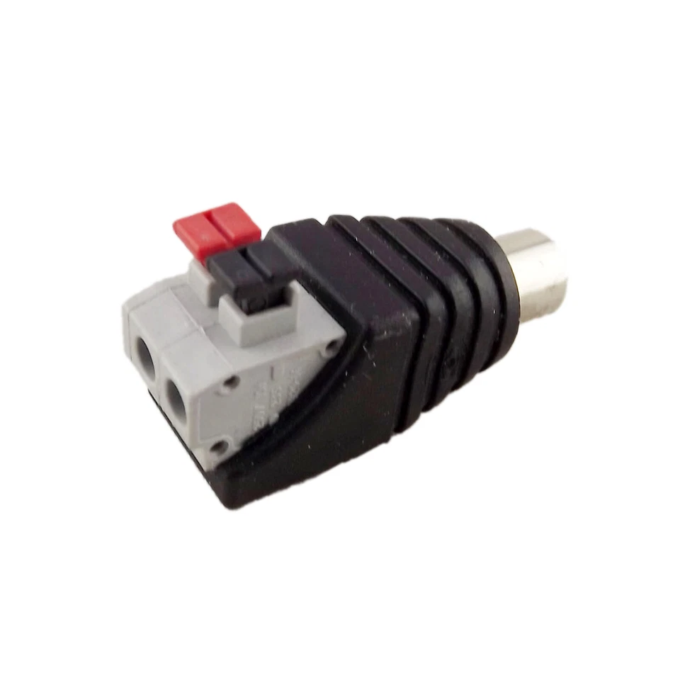 1x RCA Female Push-in Type Spring Screwless Terminal Quick Connector CCTV Camera - Image 2 of 4