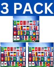 3 Packs 40FT Flags of The World Bunting 32 Country Fabric Banner Decor