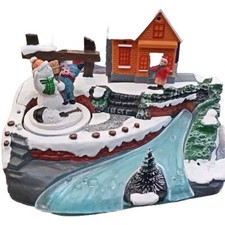 Giostrina natalizia con luci, movimento, 21 x 11 x h 15 cm, nuovo