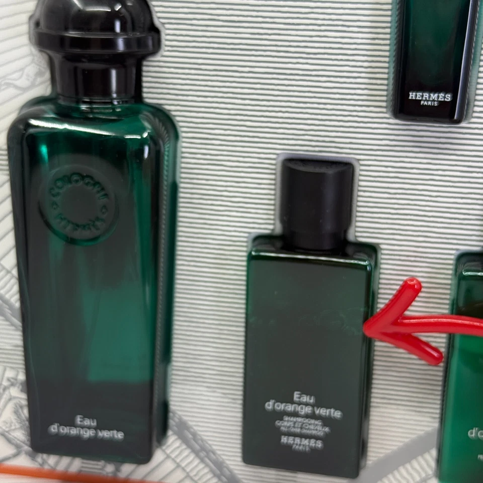 NUEVO Hermes Eau D'Orange Verte Set (100 ml+ 7,5 ml + Champú 40 ml + B/L 40 ml Foto 4 de 4