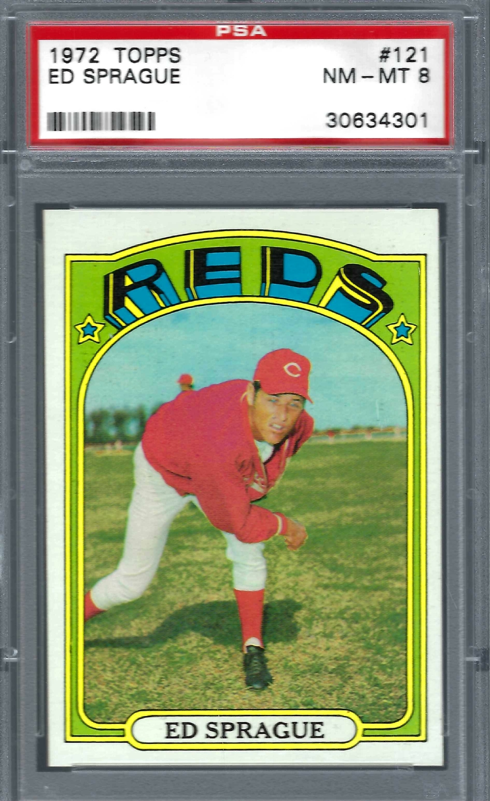 1972 Topps #121 PSA 8 Ed Sprague Reds 121