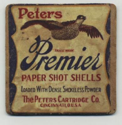 Peters Premier Shot Shell - COASTER  -  Ammo Box Design - Quail Hunting