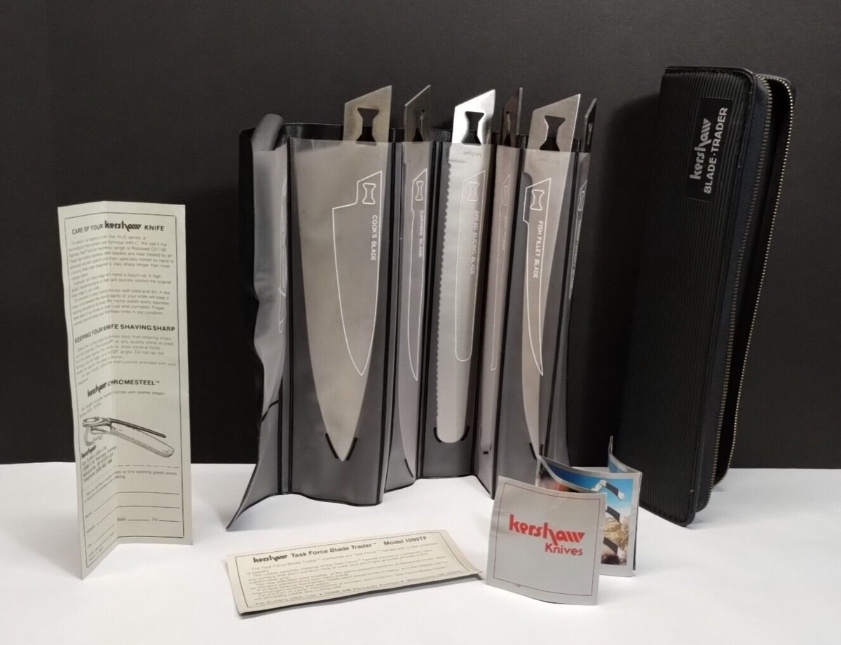 Kershaw Japan Task Force Trader Knife Set 6 Blades Handle & Case