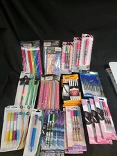 Lot Of 28 Packs With 150 Pens Pencils Jot, BIC. LOL, Disney & More ALL NEW