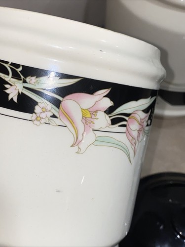 Corelle Black Orchid RARE ~ Canister Set Of 4 With Lids ~ Vintage - Picture 14 of 23