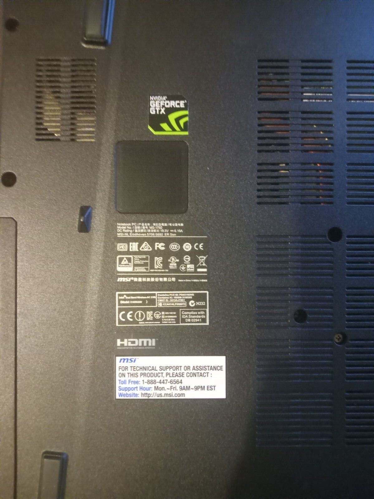 MSI GE72 2QC APACHE 🎮 17.3-Inch HD Gaming Laptop (Used in GREAT Condition) - Picture 19 of 21